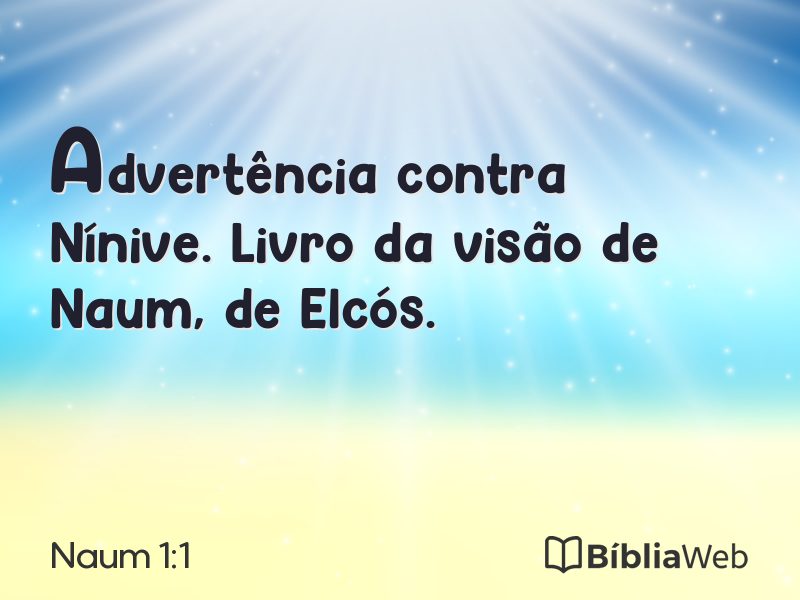 Naum 1:1 em imagem para compartilhar