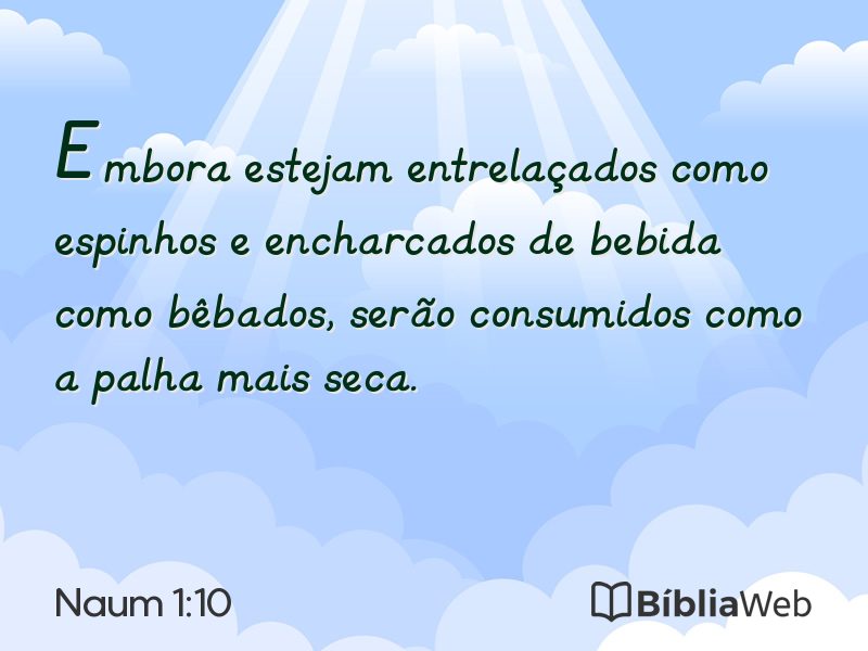 Naum 1:10 em imagem para compartilhar