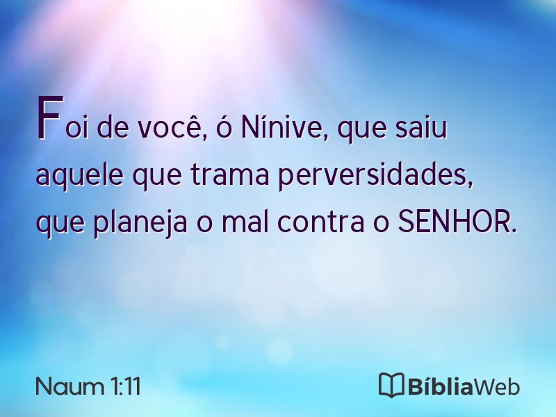 Naum 1:11 em imagem para compartilhar