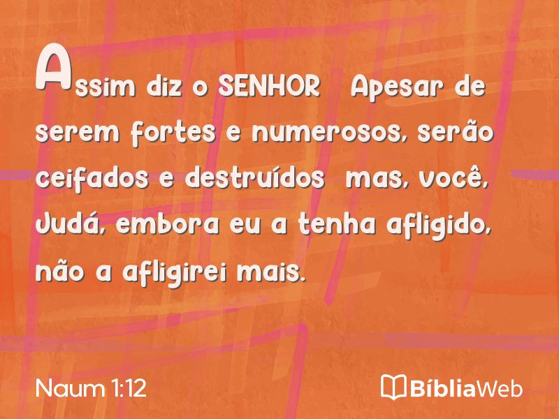 Naum 1:12 em imagem para compartilhar