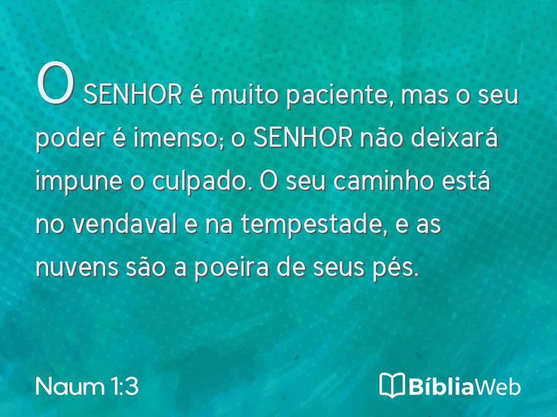 Naum 1:3 em imagem para compartilhar