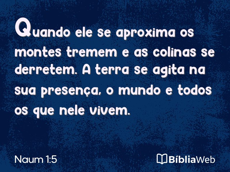 Naum 1:5 em imagem para compartilhar