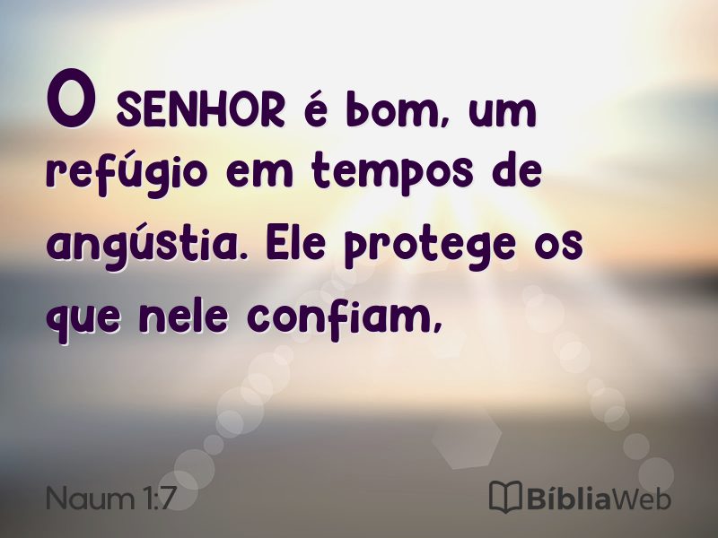 Naum 1:7 em imagem para compartilhar
