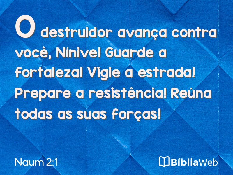 Naum 2:1 em imagem para compartilhar