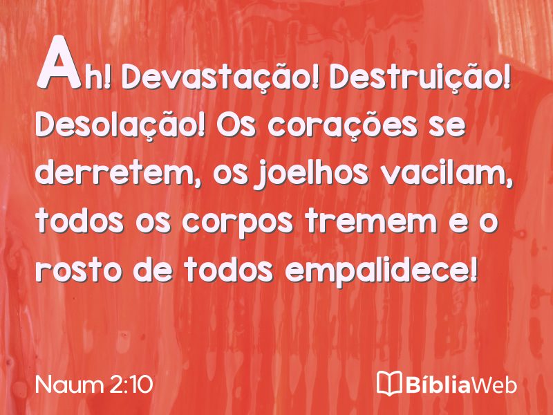 Naum 2:10 em imagem para compartilhar