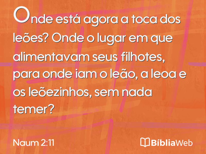 Naum 2:11 em imagem para compartilhar