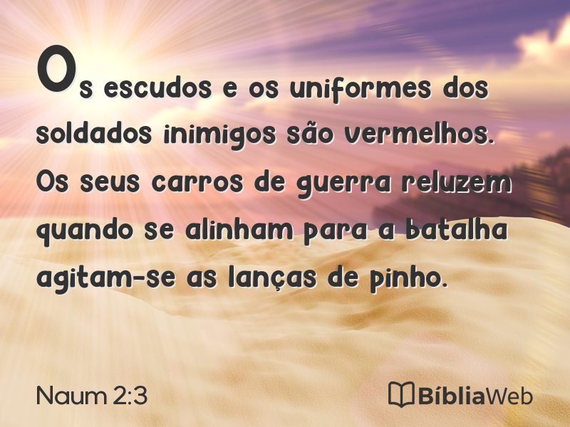 Naum 2:3 em imagem para compartilhar