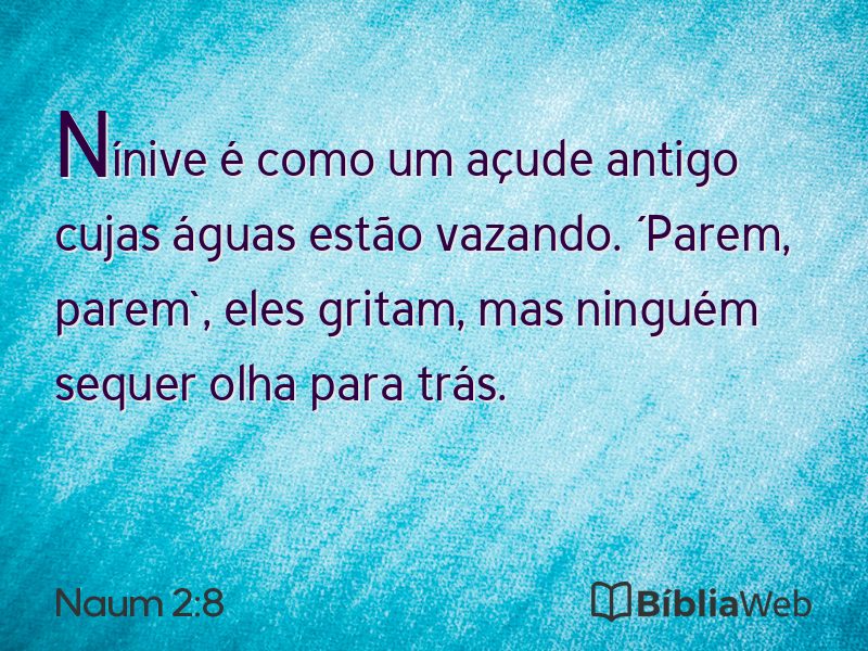 Naum 2:8 em imagem para compartilhar