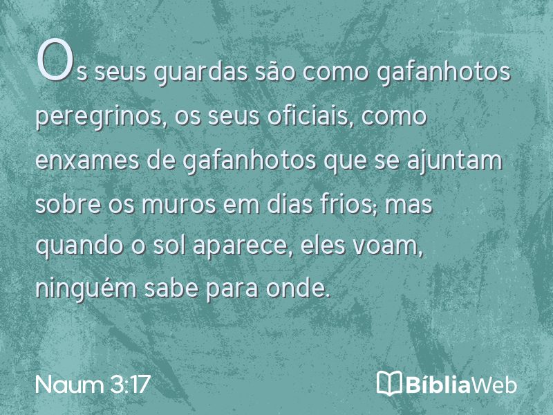 Naum 3:17 em imagem para compartilhar