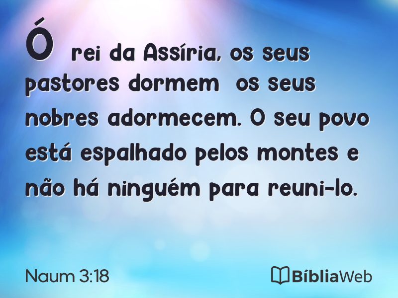 Naum 3:18 em imagem para compartilhar