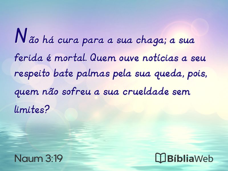 Naum 3:19 em imagem para compartilhar