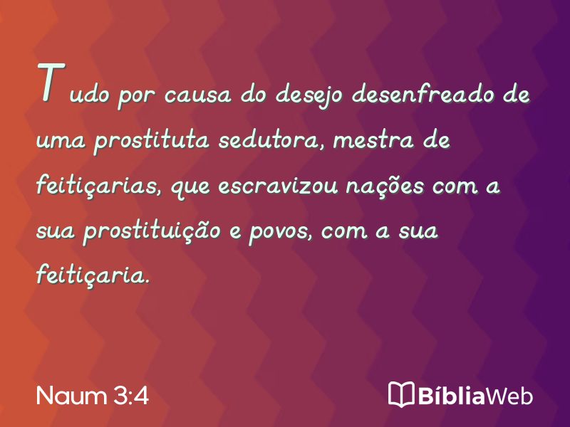 Naum 3:4 em imagem para compartilhar