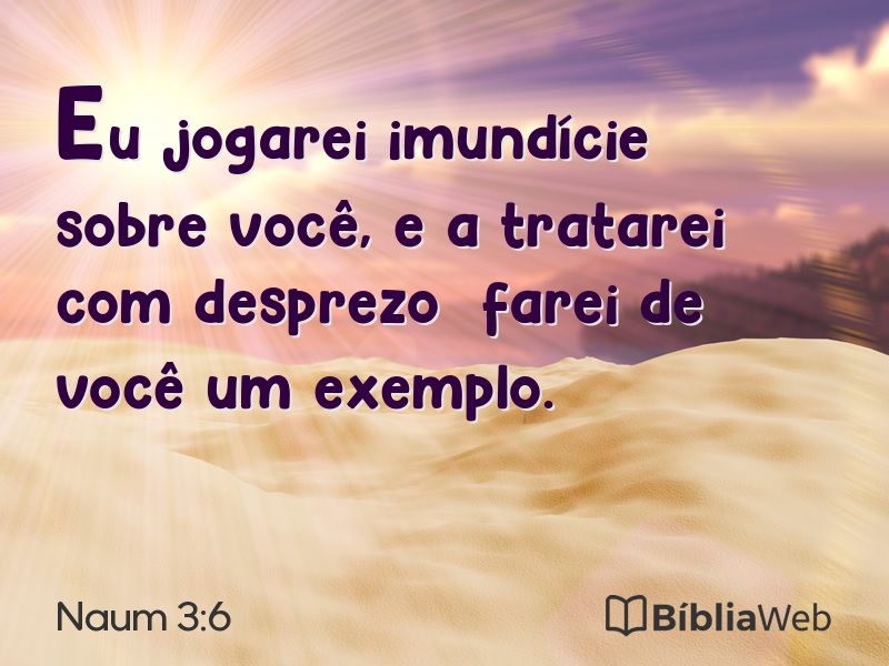Naum 3:6 em imagem para compartilhar