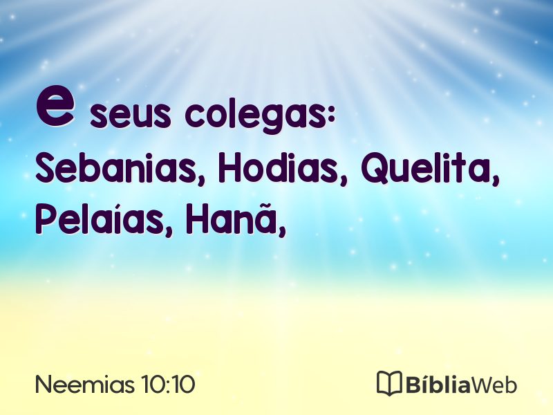 Neemias 10:10 em imagem para compartilhar