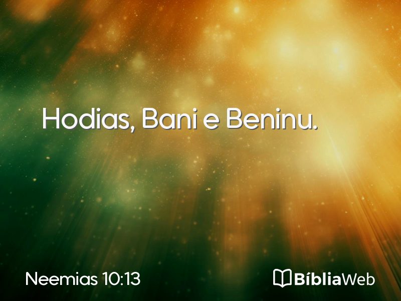 Neemias 10:13 em imagem para compartilhar