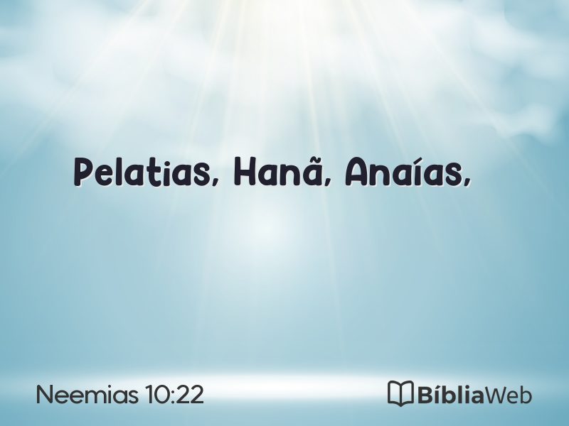 Neemias 10:22 em imagem para compartilhar