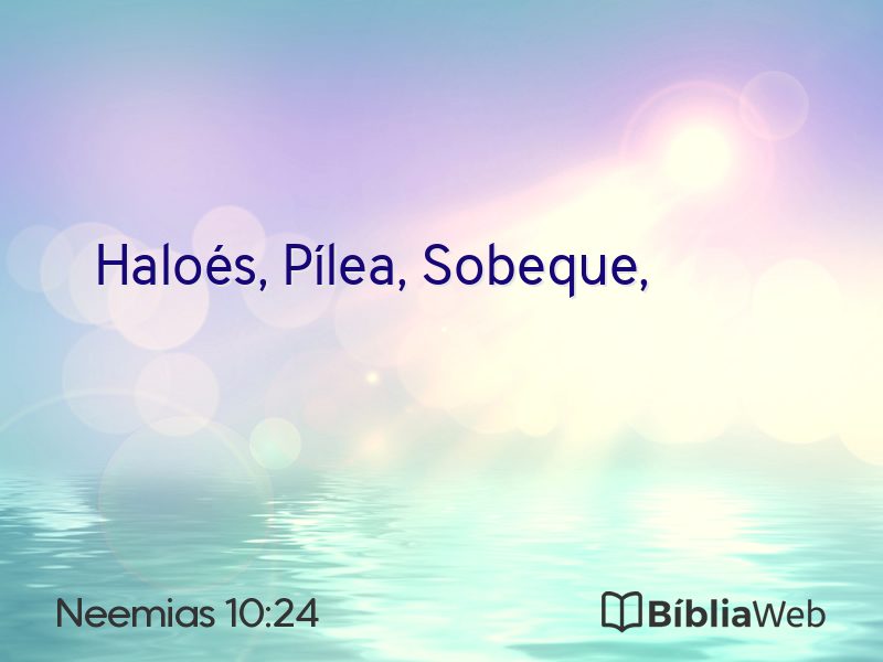 Neemias 10:24 em imagem para compartilhar