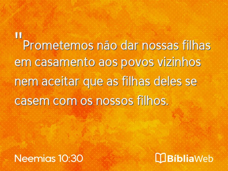 Neemias 10:30 em imagem para compartilhar