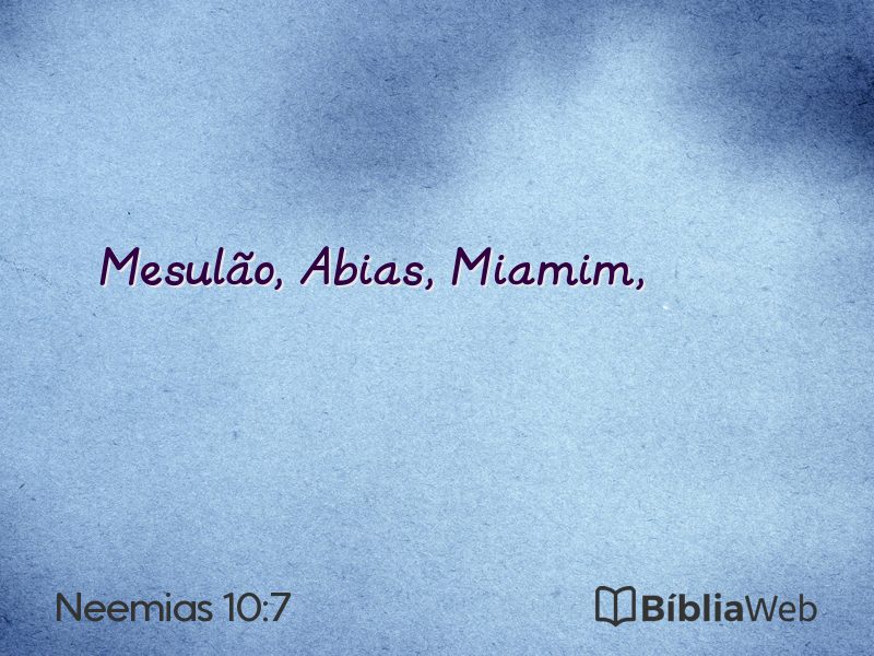 Neemias 10:7 em imagem para compartilhar