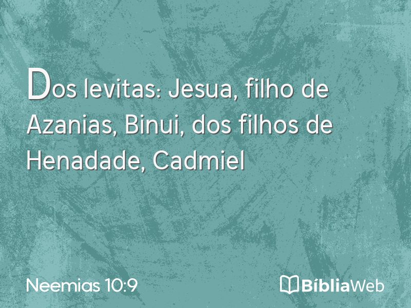Neemias 10:9 em imagem para compartilhar