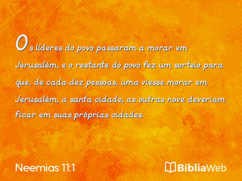 Neemias 11:1 em imagem para compartilhar