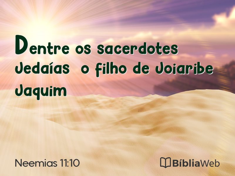 Neemias 11:10 em imagem para compartilhar