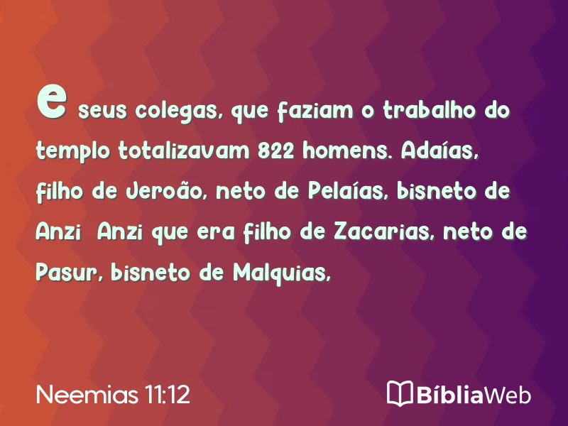 Neemias 11:12 em imagem para compartilhar