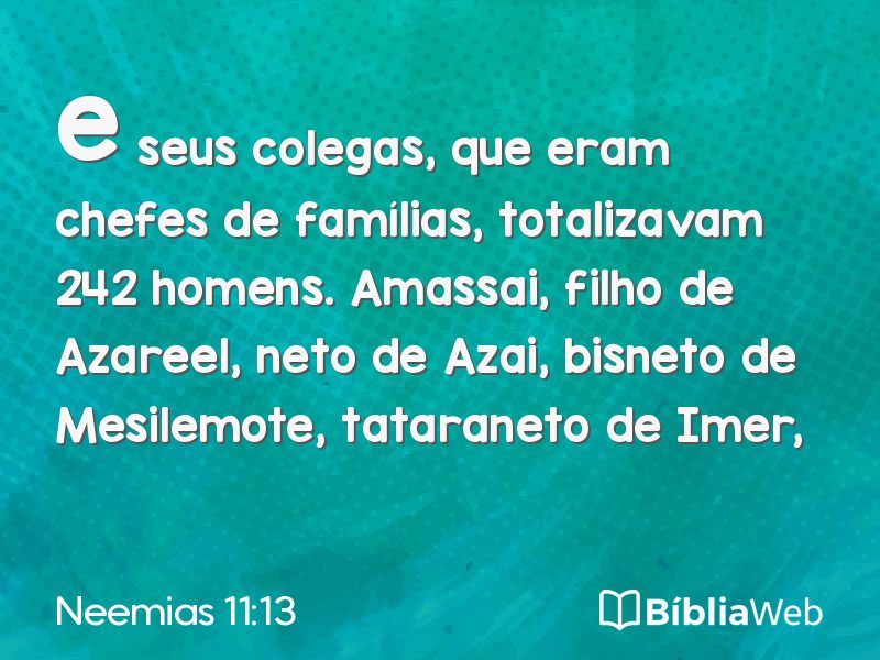 Neemias 11:13 em imagem para compartilhar