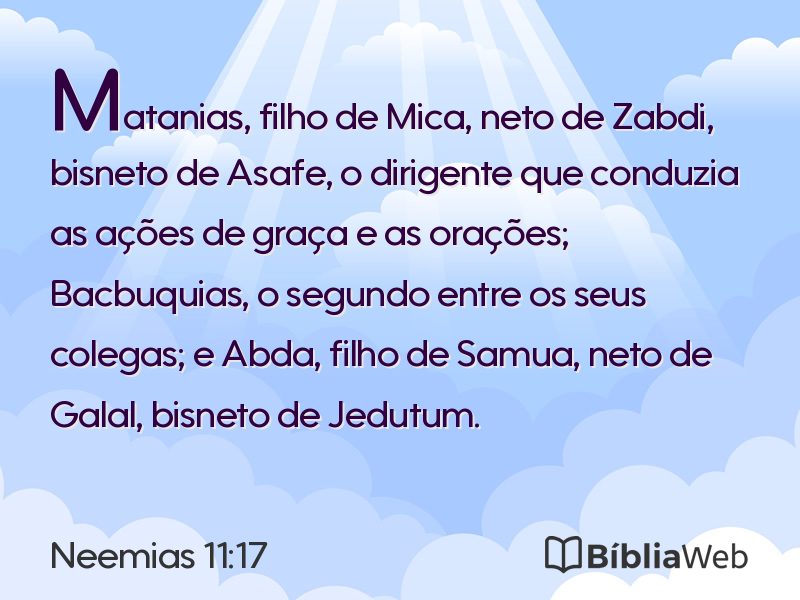 Neemias 11:17 em imagem para compartilhar