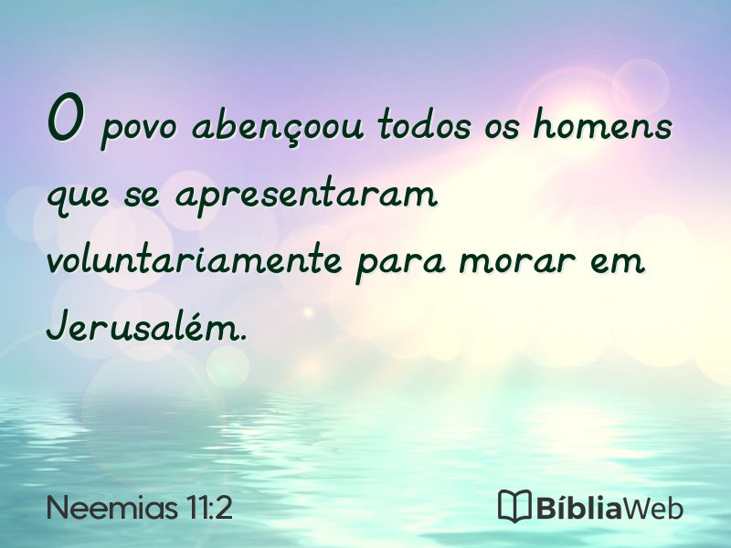 Neemias 11:2 em imagem para compartilhar