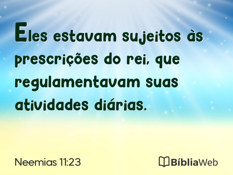 Neemias 11:23 em imagem para compartilhar