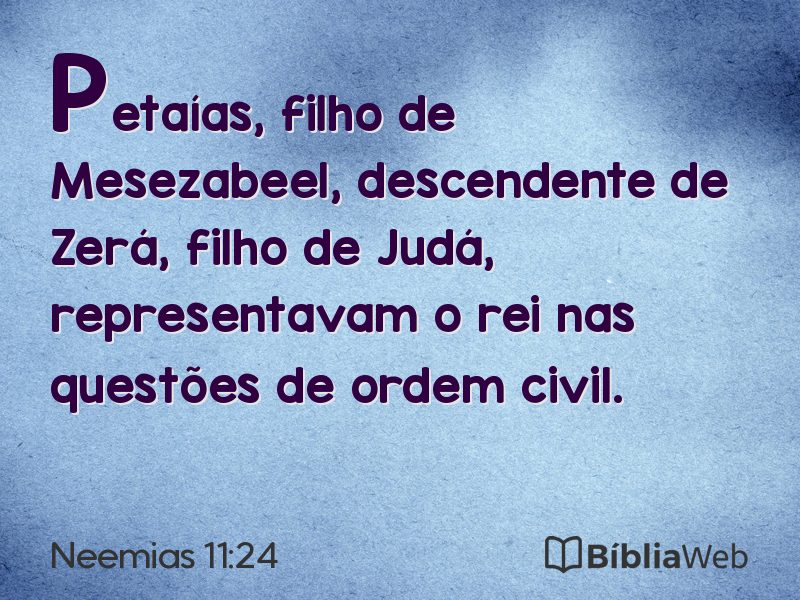 Neemias 11:24 em imagem para compartilhar