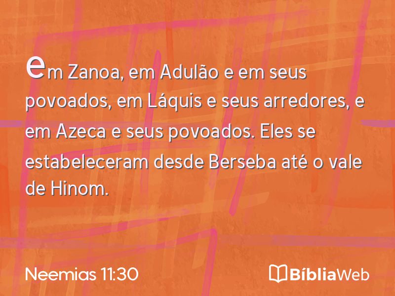 Neemias 11:30 em imagem para compartilhar