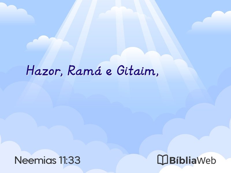 Neemias 11:33 em imagem para compartilhar