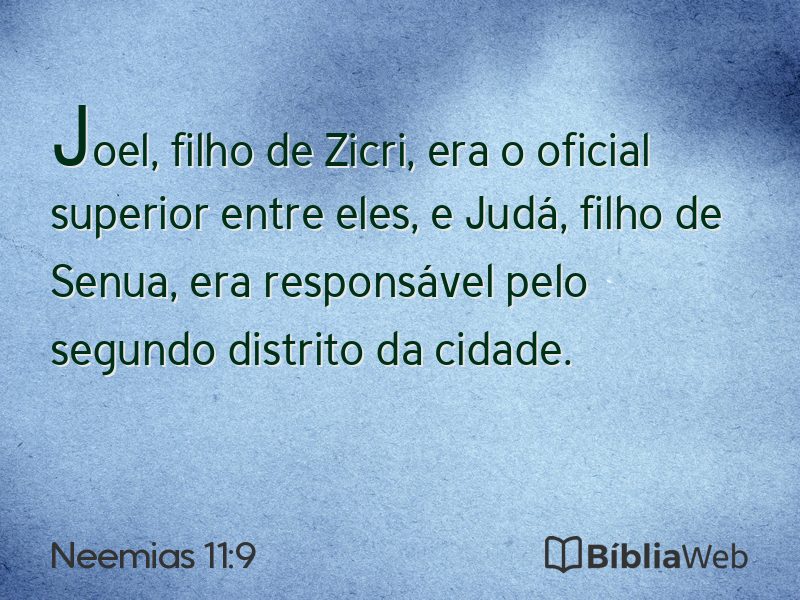 Neemias 11:9 em imagem para compartilhar