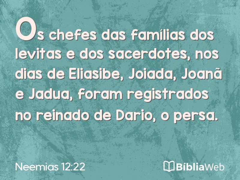 Neemias 12:22 em imagem para compartilhar