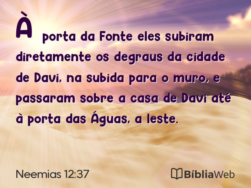 Neemias 12:37 em imagem para compartilhar