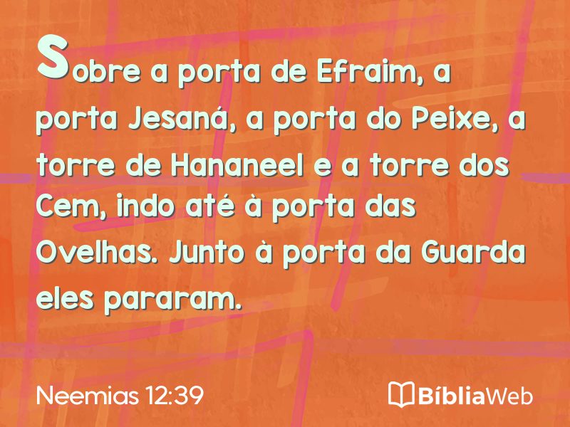Neemias 12:39 em imagem para compartilhar