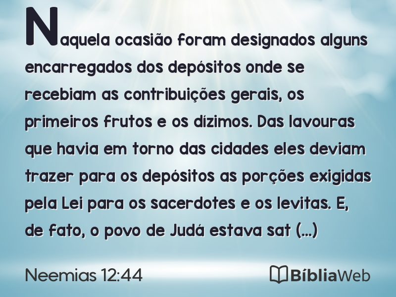 Neemias 12:44 em imagem para compartilhar