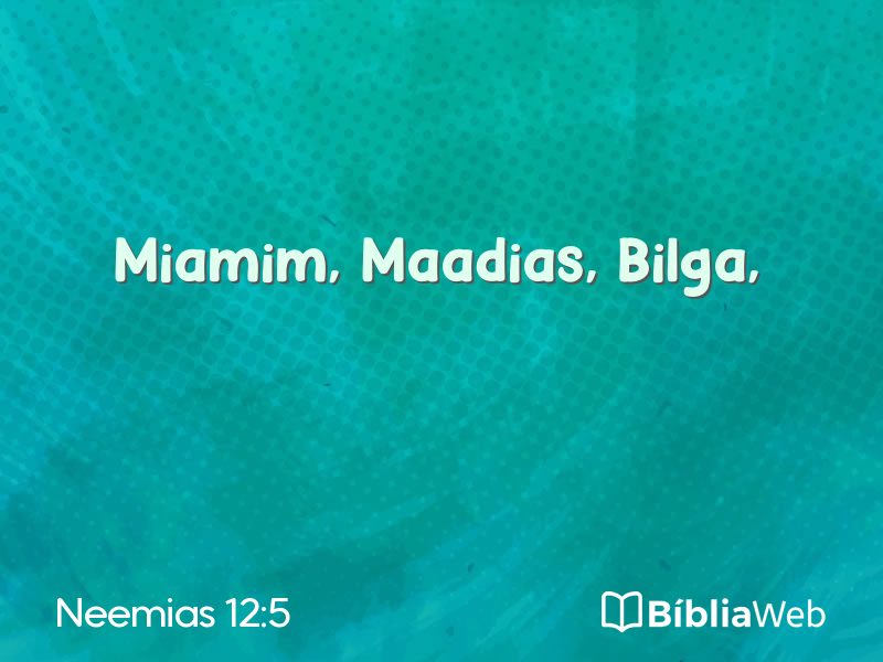Neemias 12:5 em imagem para compartilhar