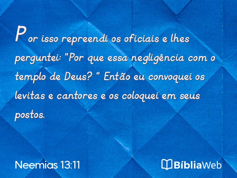 Neemias 13:11 em imagem para compartilhar
