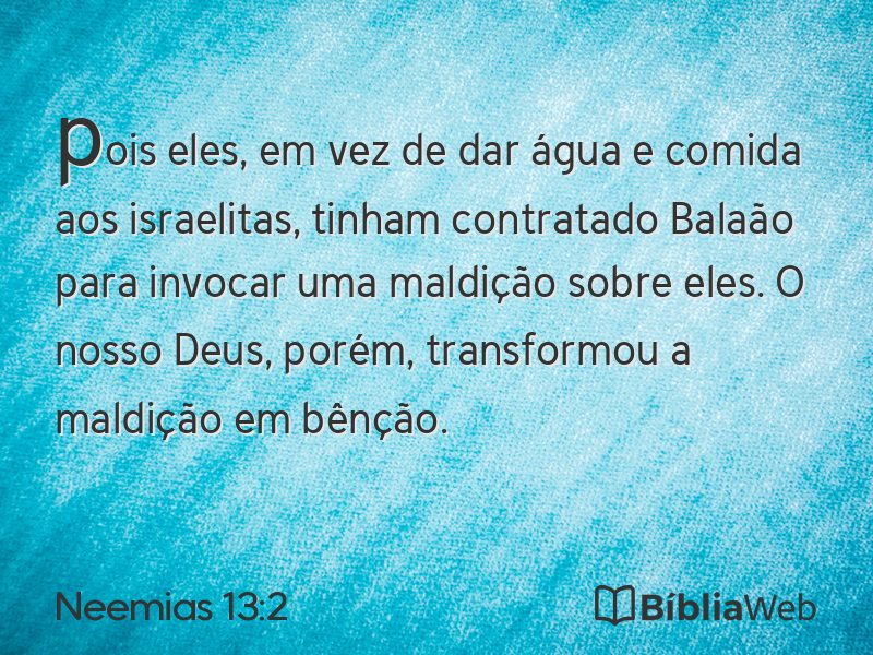 Neemias 13:2 em imagem para compartilhar