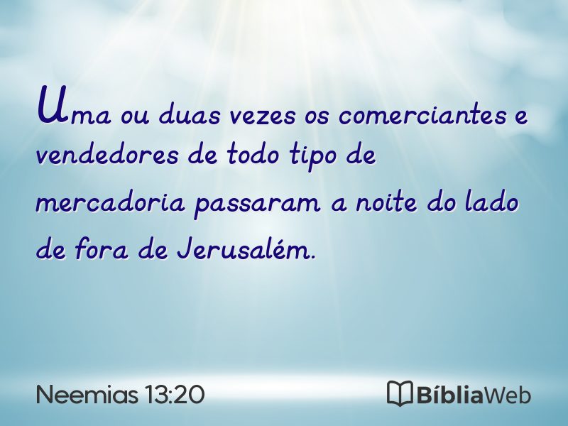 Neemias 13:20 em imagem para compartilhar