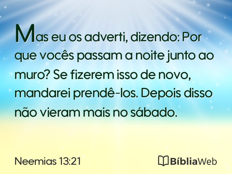 Neemias 13:21 em imagem para compartilhar