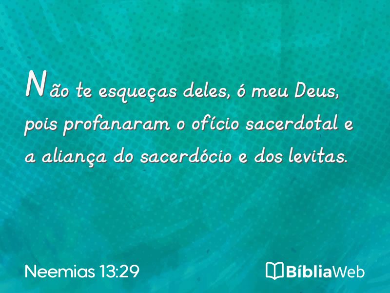 Neemias 13:29 em imagem para compartilhar