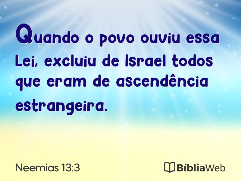 Neemias 13:3 em imagem para compartilhar