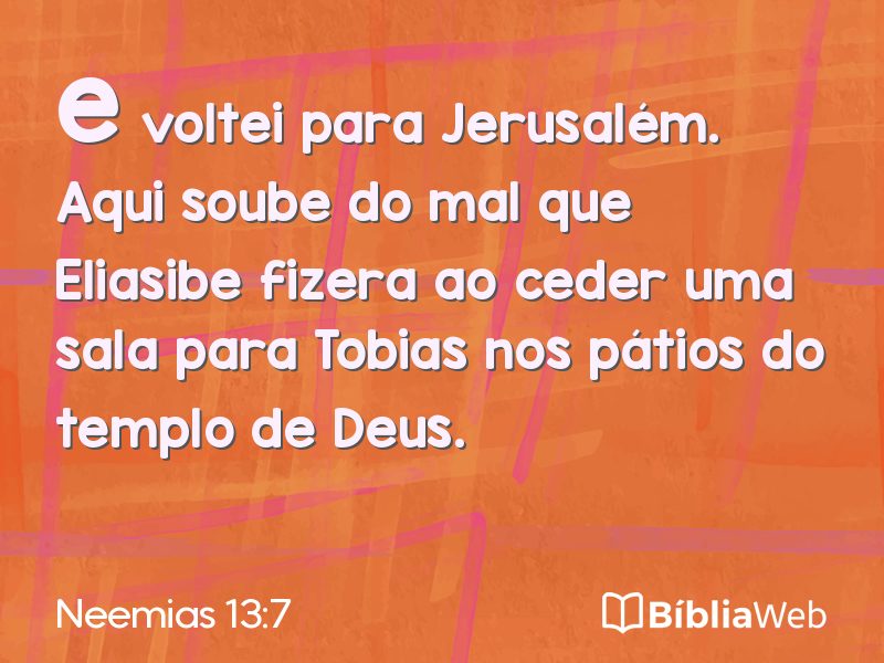Neemias 13:7 em imagem para compartilhar