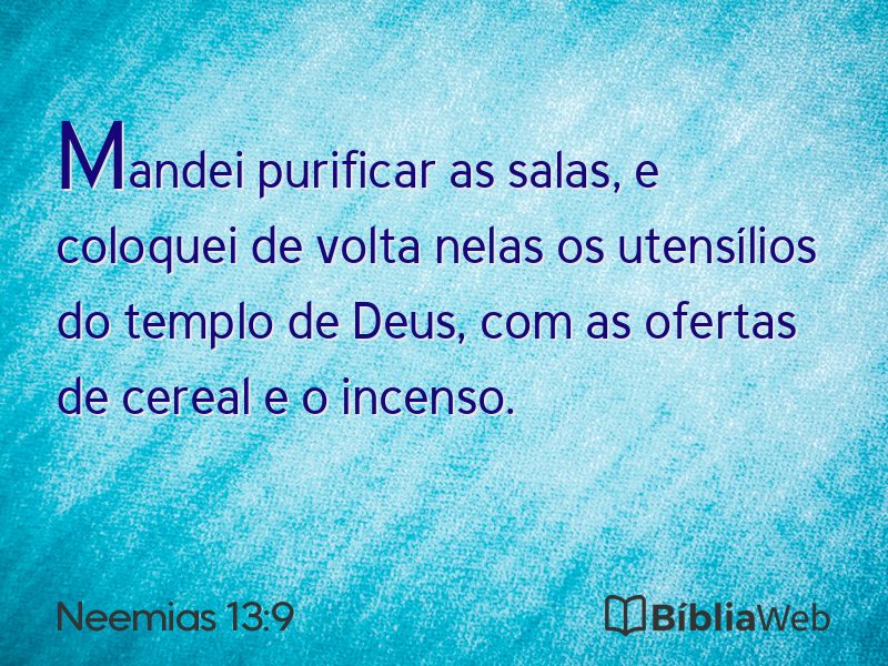Neemias 13:9 em imagem para compartilhar