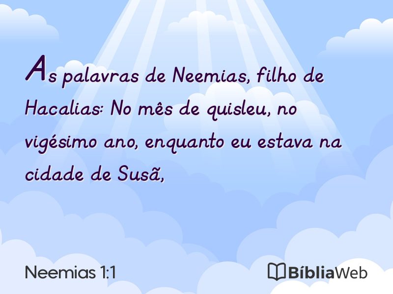 Neemias 1:1 em imagem para compartilhar