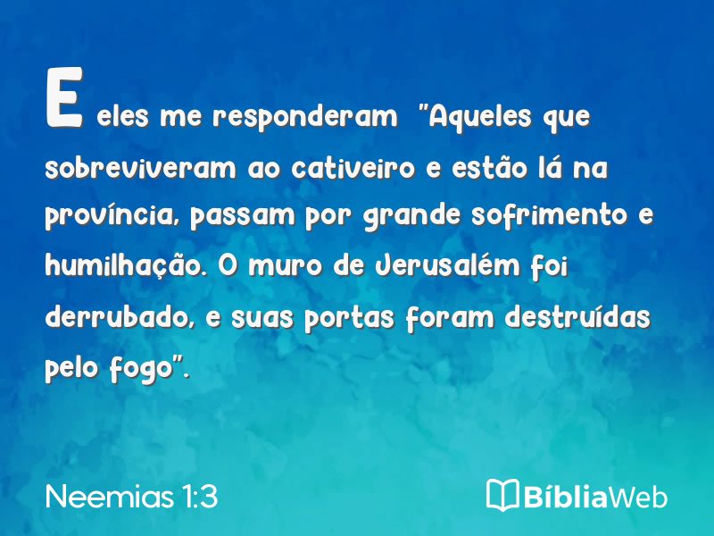 Neemias 1:3 em imagem para compartilhar
